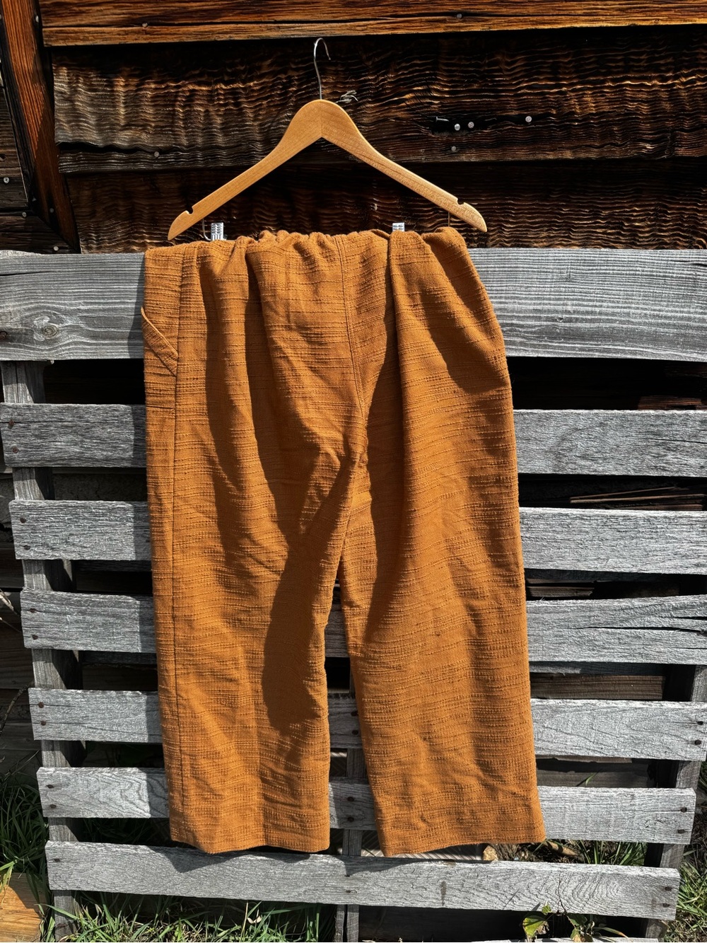 Sezane Wide-Leg Drawstring Pants in Rust - Picture 2 of 3